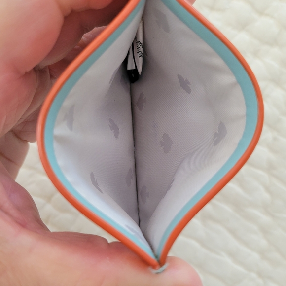 Kate Spade Gemma Small Slim Orange, White, and Blue Card Holder - Picture 3 of 3